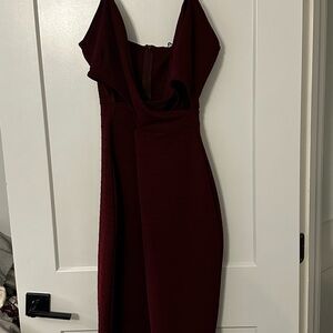 Elegant Burgundy Dress